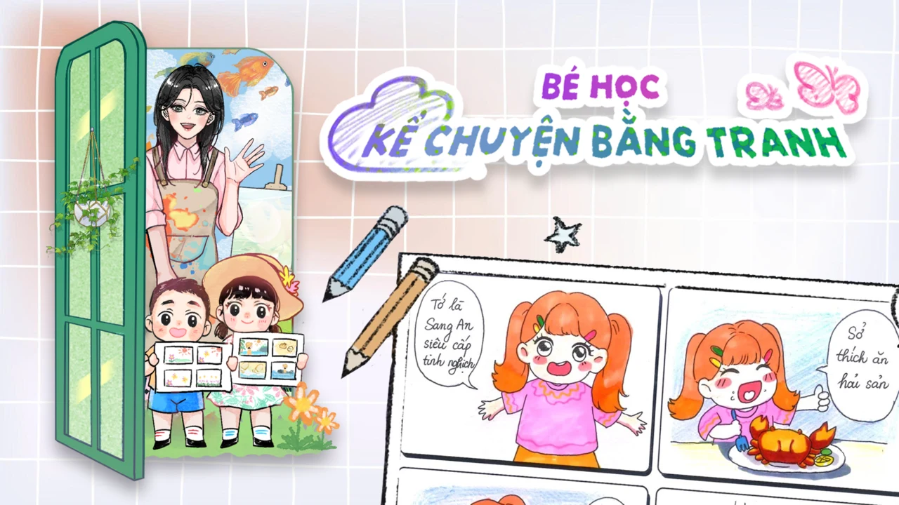 Bé học kể chuyện bằng tranh